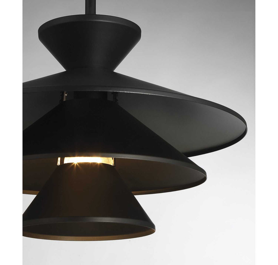 Meridian - M70096MBK - One Light Pendant - Matte Black