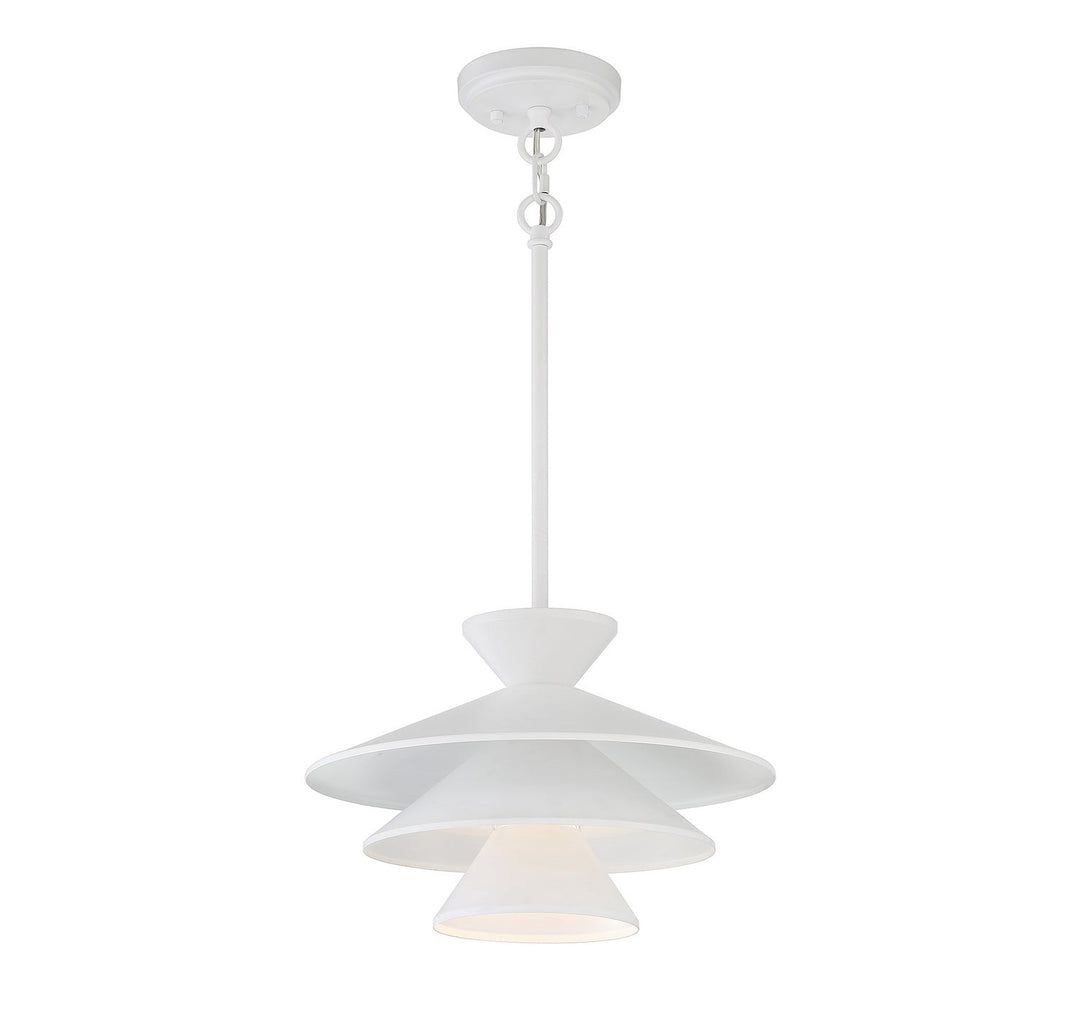 Meridian - M70096WH - One Light Pendant - White