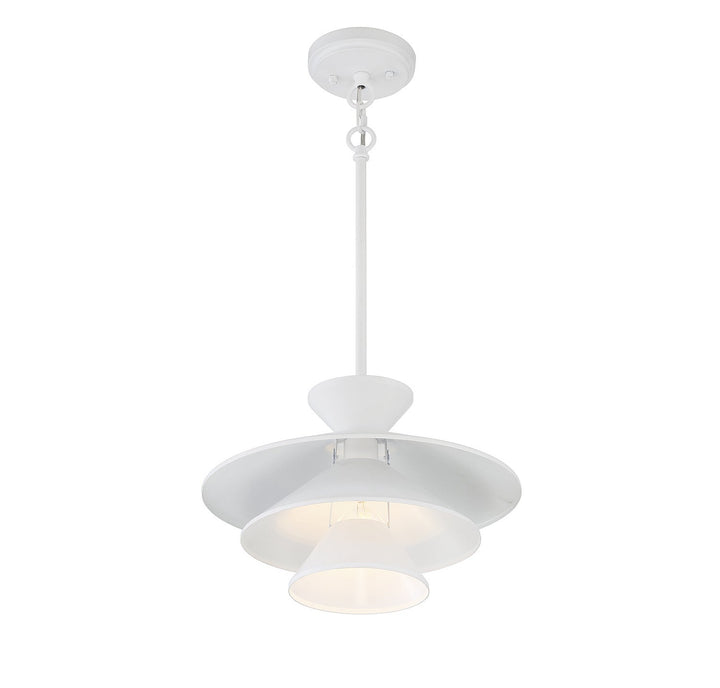 Meridian - M70096WH - One Light Pendant - White