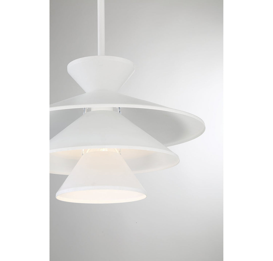 Meridian - M70096WH - One Light Pendant - White