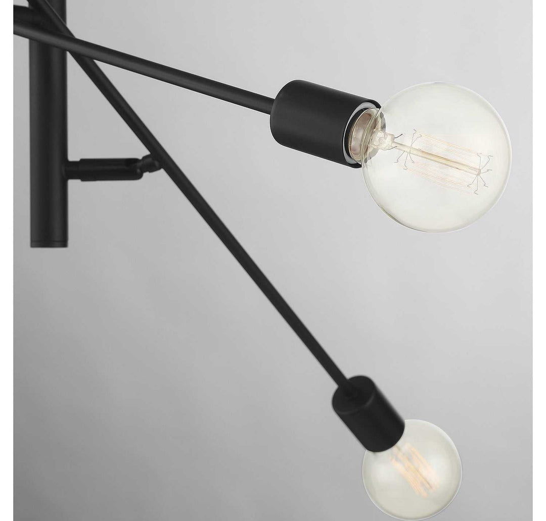 Meridian - M10084MBK - Six Light Chandelier - Matte Black