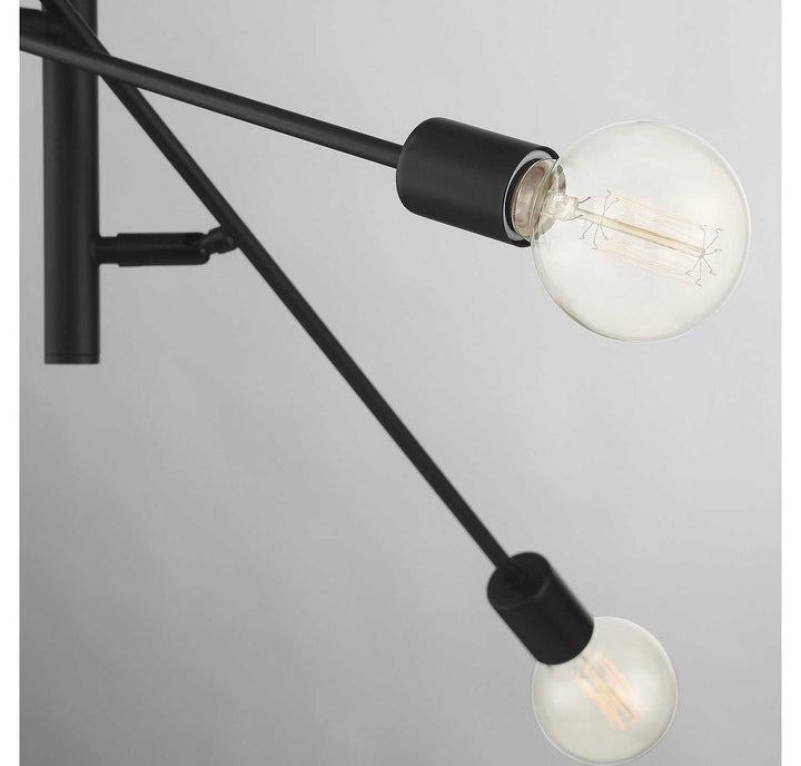 Meridian - M10084MBK - Six Light Chandelier - Matte Black
