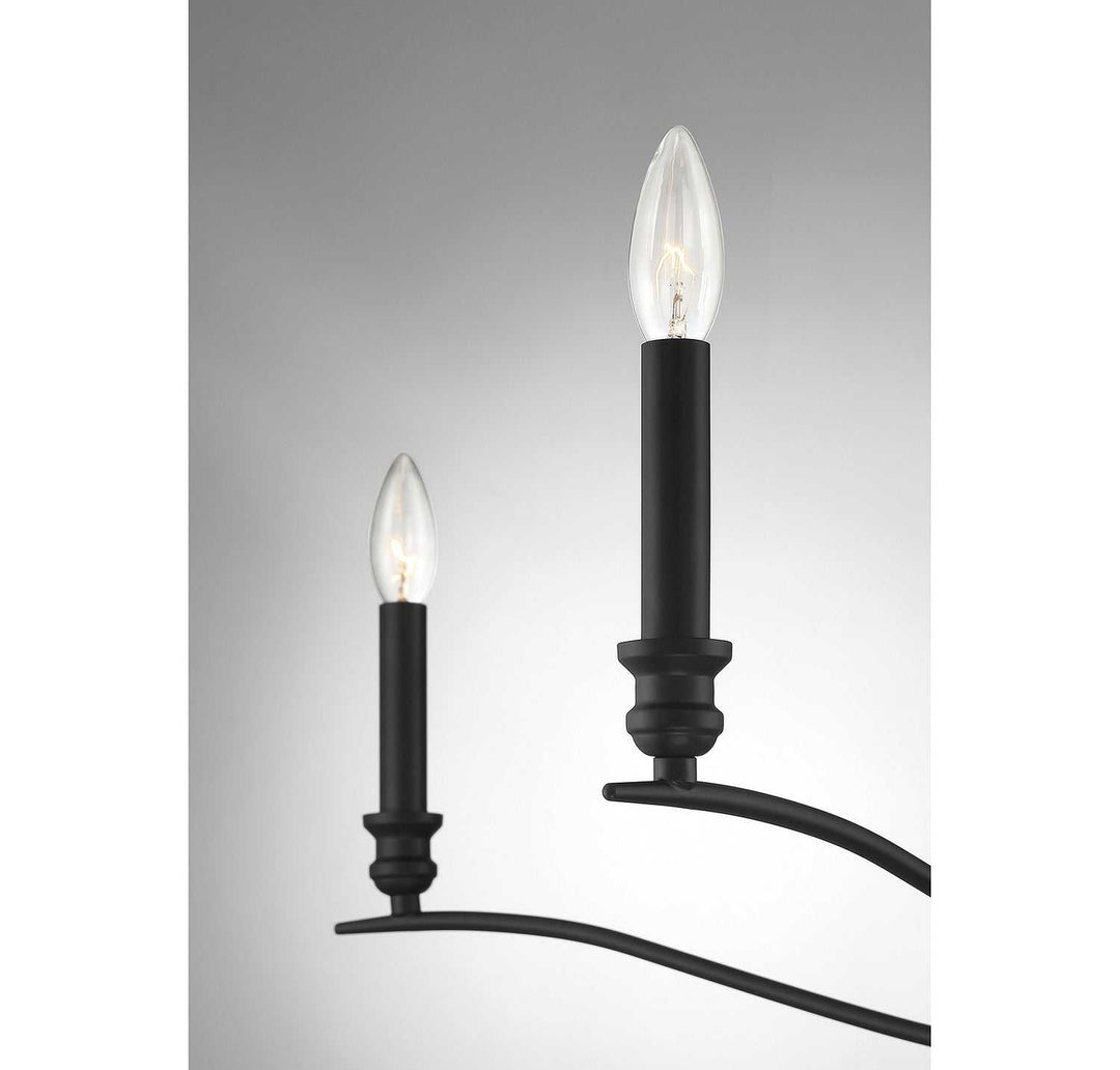 Meridian - M10086MBK - Five Light Chandelier - Matte Black
