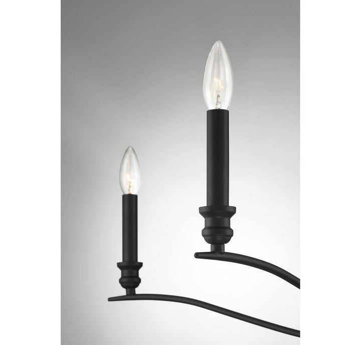 Meridian - M10086MBK - Five Light Chandelier - Matte Black