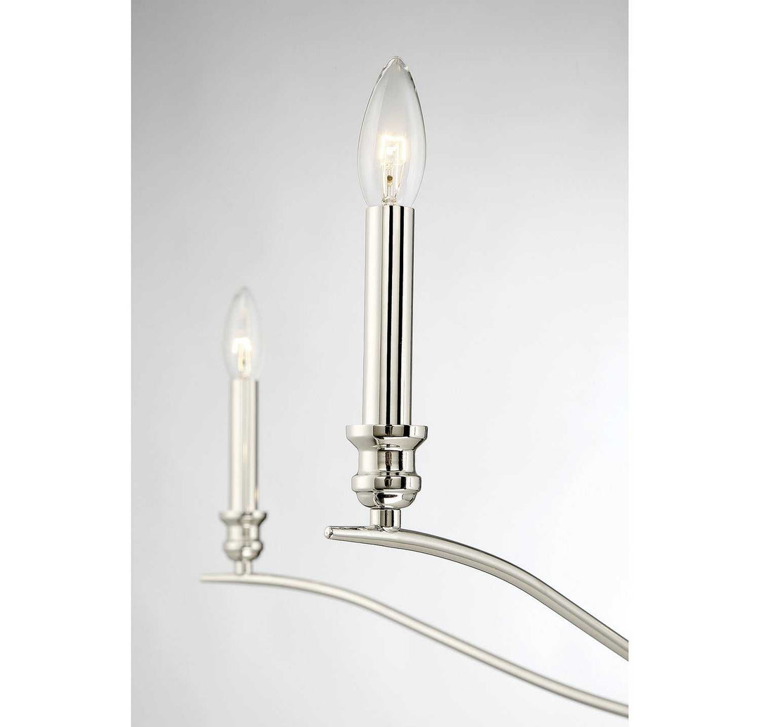 Meridian - M10086PN - Five Light Chandelier - Polished Nickel
