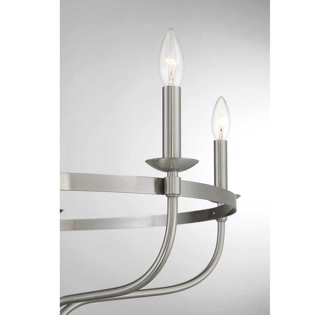 Meridian - M10087BN - Five Light Chandelier - Brushed Nickel
