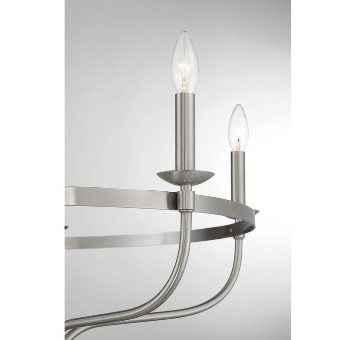 Meridian - M10087BN - Five Light Chandelier - Brushed Nickel