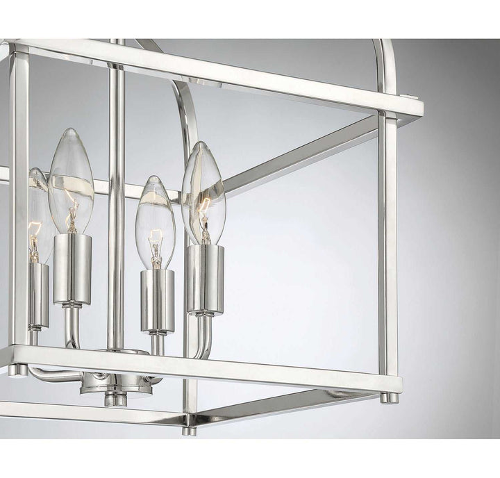Meridian - M60061PN - Four Light Semi-Flush Mount - Polished Nickel