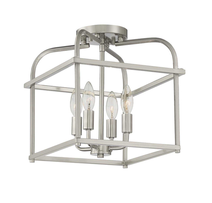 Meridian - M60061BN - Four Light Semi-Flush Mount - Brushed Nickel