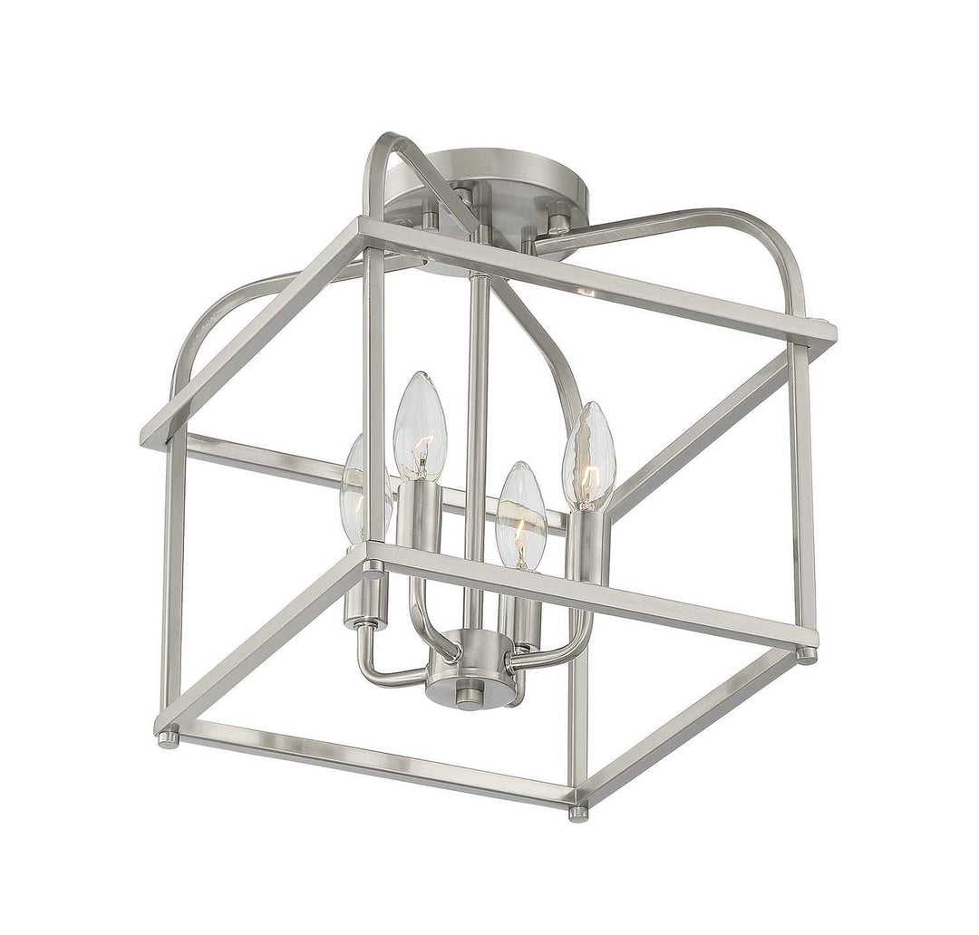 Meridian - M60061BN - Four Light Semi-Flush Mount - Brushed Nickel