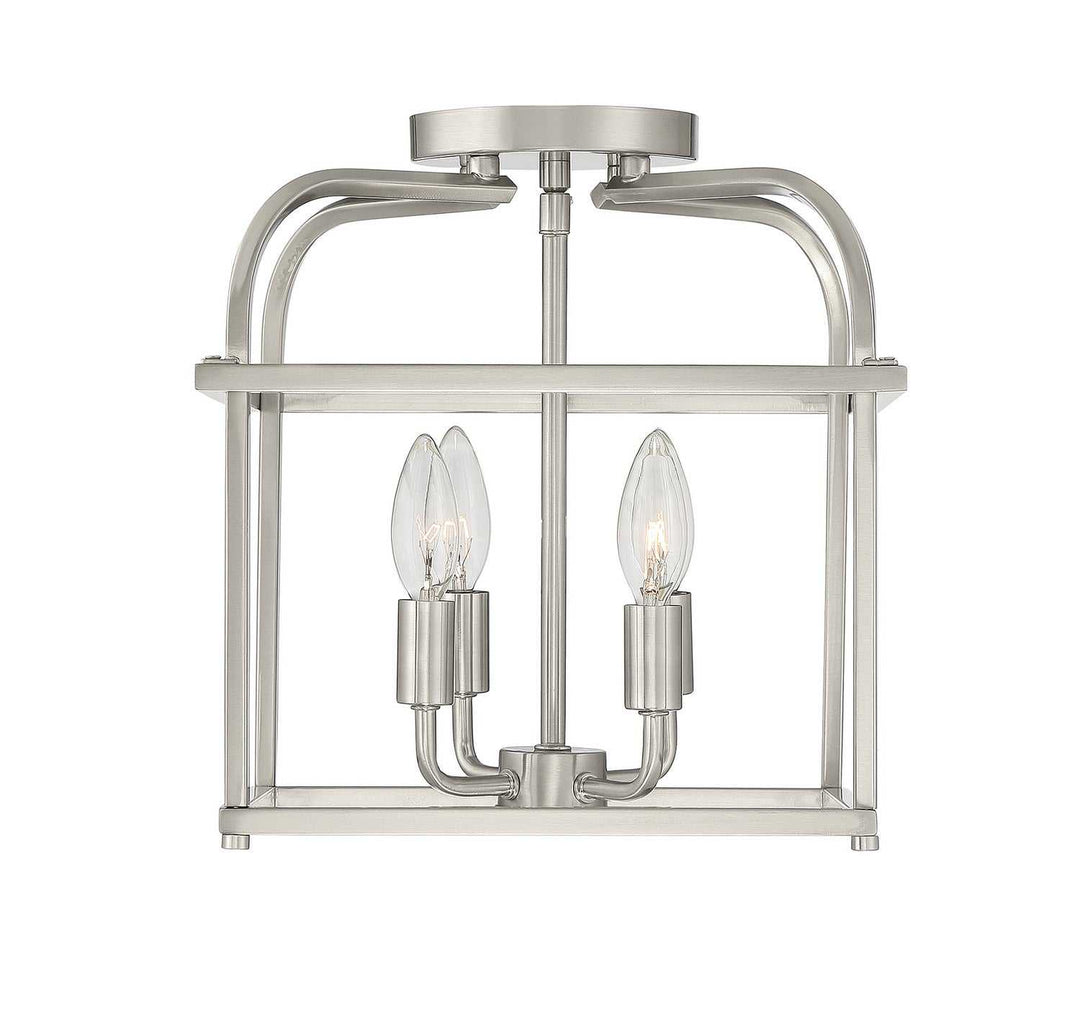Meridian - M60061BN - Four Light Semi-Flush Mount - Brushed Nickel