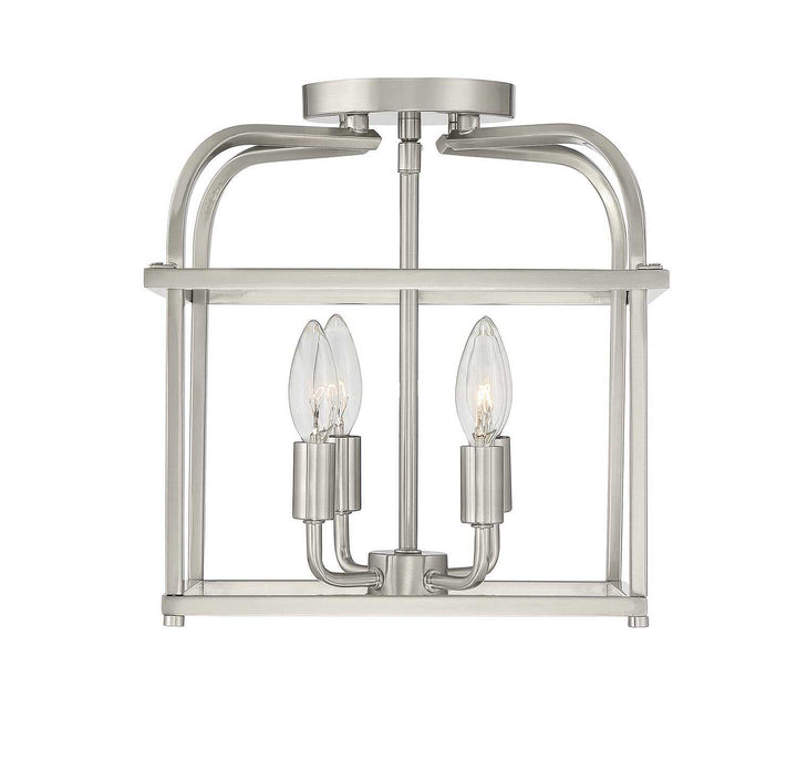 Meridian - M60061BN - Four Light Semi-Flush Mount - Brushed Nickel