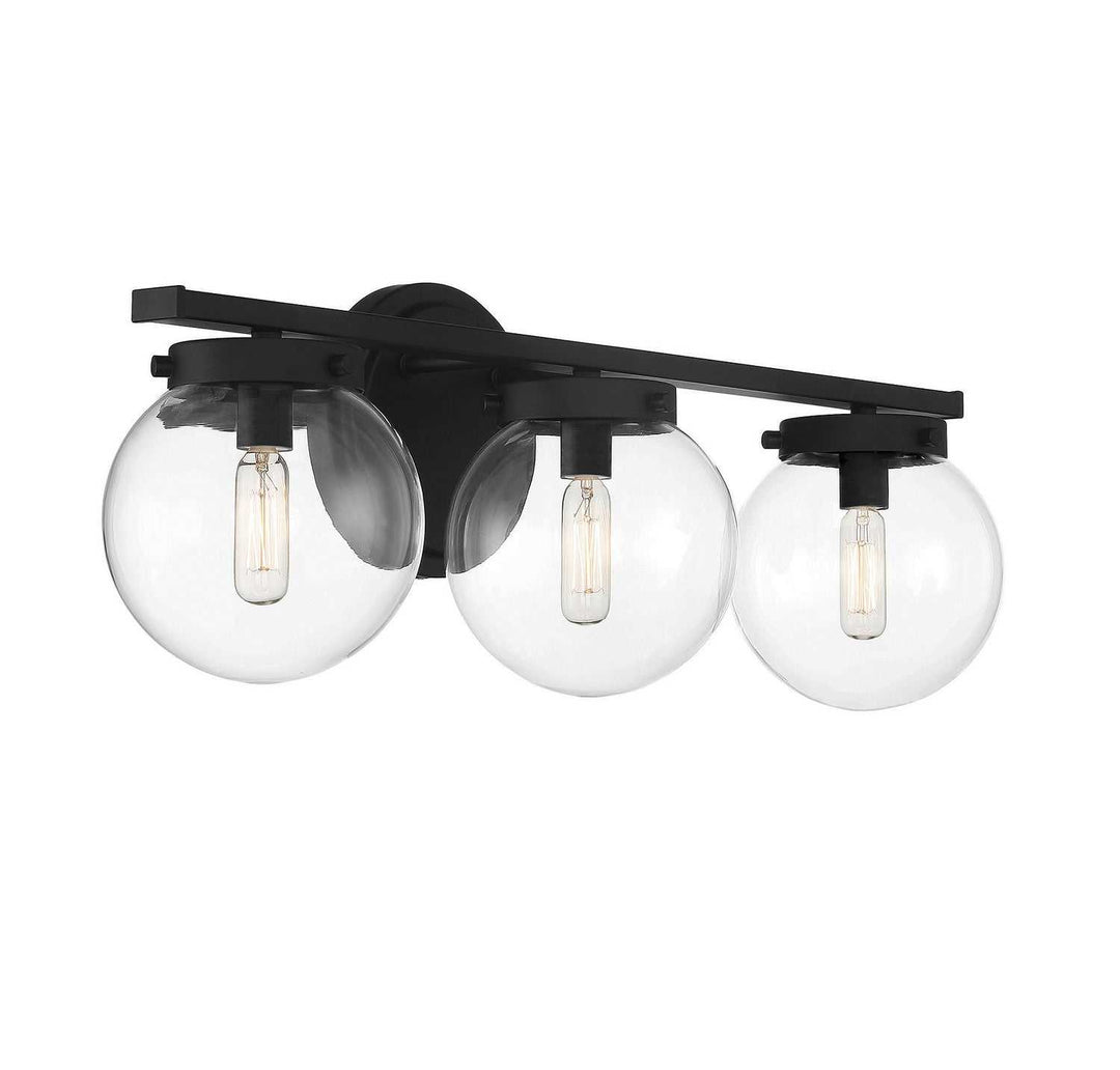 Meridian - M80024MBK - Three Light Bathroom Vanity Light - Matte Black