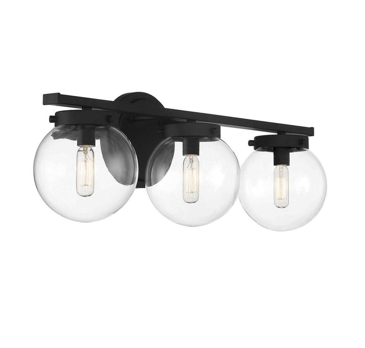 Meridian - M80024MBK - Three Light Bathroom Vanity Light - Matte Black