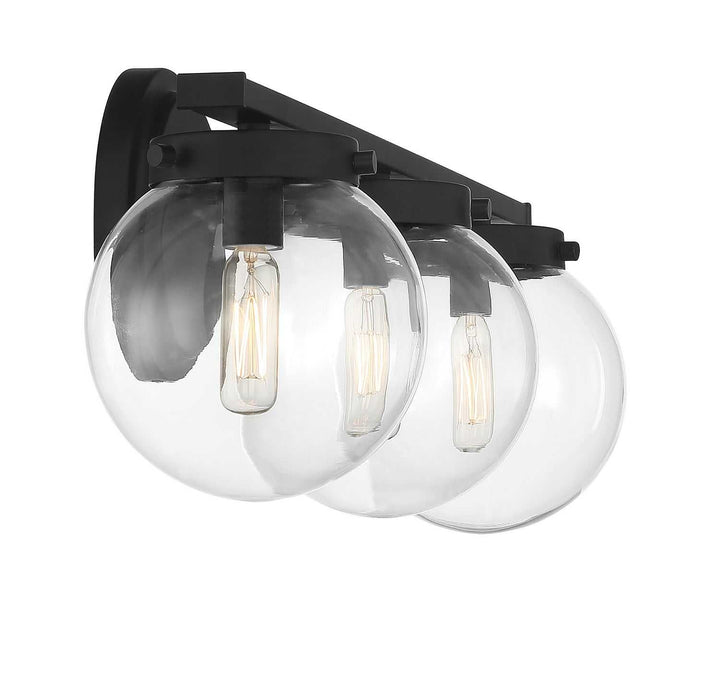 Meridian - M80024MBK - Three Light Bathroom Vanity Light - Matte Black