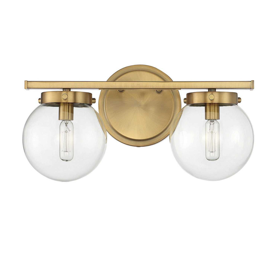 Meridian - M80046NB - Two Light Bathroom Vanity Light - Natural Brass
