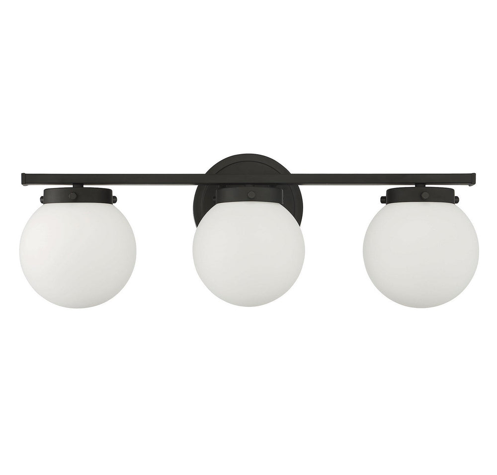 Meridian - M80023MBK - Three Light Bathroom Vanity Light - Matte Black