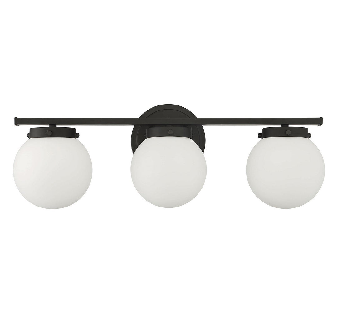 Meridian - M80023MBK - Three Light Bathroom Vanity Light - Matte Black
