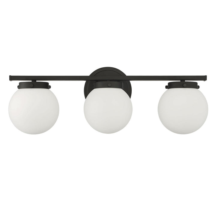 Meridian - M80023MBK - Three Light Bathroom Vanity Light - Matte Black
