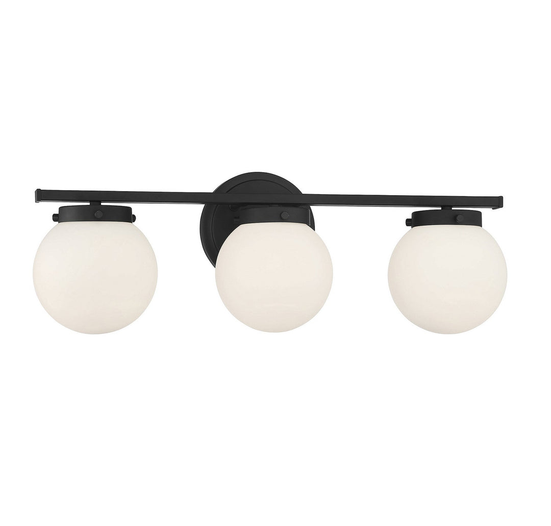 Meridian - M80023MBK - Three Light Bathroom Vanity Light - Matte Black