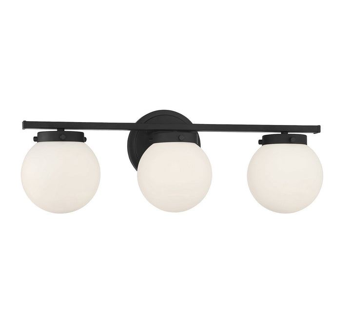 Meridian - M80023MBK - Three Light Bathroom Vanity Light - Matte Black