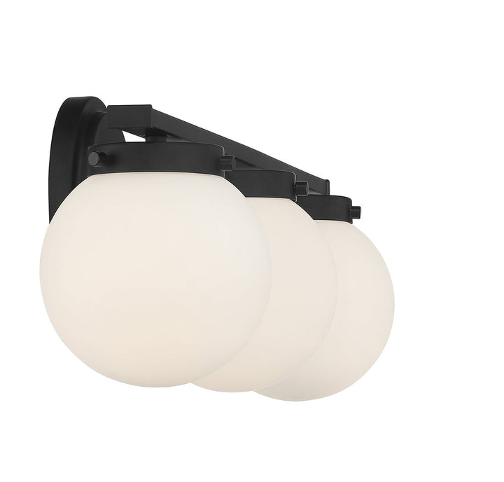 Meridian - M80023MBK - Three Light Bathroom Vanity Light - Matte Black