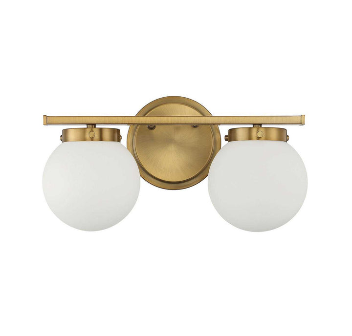 Meridian - M80047NB - Two Light Bathroom Vanity Light - Natural Brass