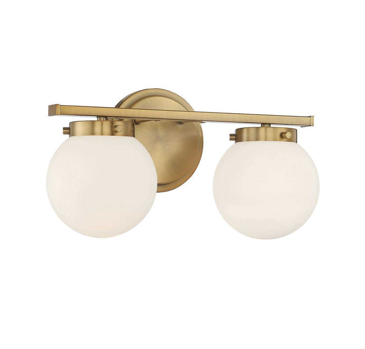 Meridian - M80047NB - Two Light Bathroom Vanity Light - Natural Brass
