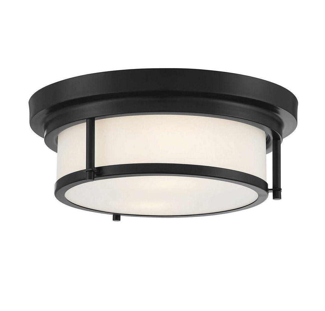 Meridian - M60062MBK - Two Light Flush Mount - Matte Black