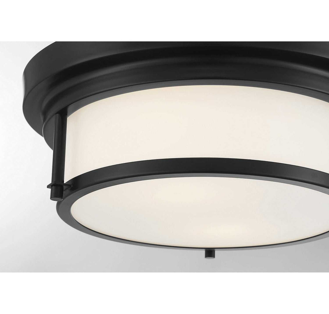 Meridian - M60062MBK - Two Light Flush Mount - Matte Black
