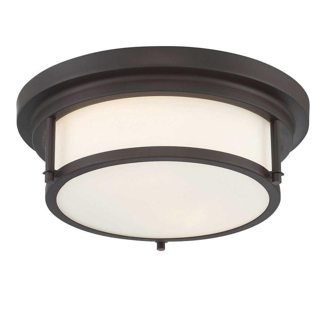 Meridian - M60062ORB - Two Light Flush Mount - Oil Rubbed Bronze