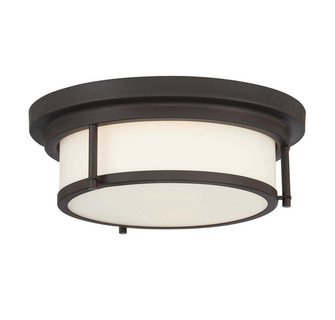 Meridian - M60062ORB - Two Light Flush Mount - Oil Rubbed Bronze