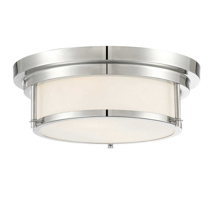Meridian - M60062PN - Two Light Flush Mount - Polished Nickel