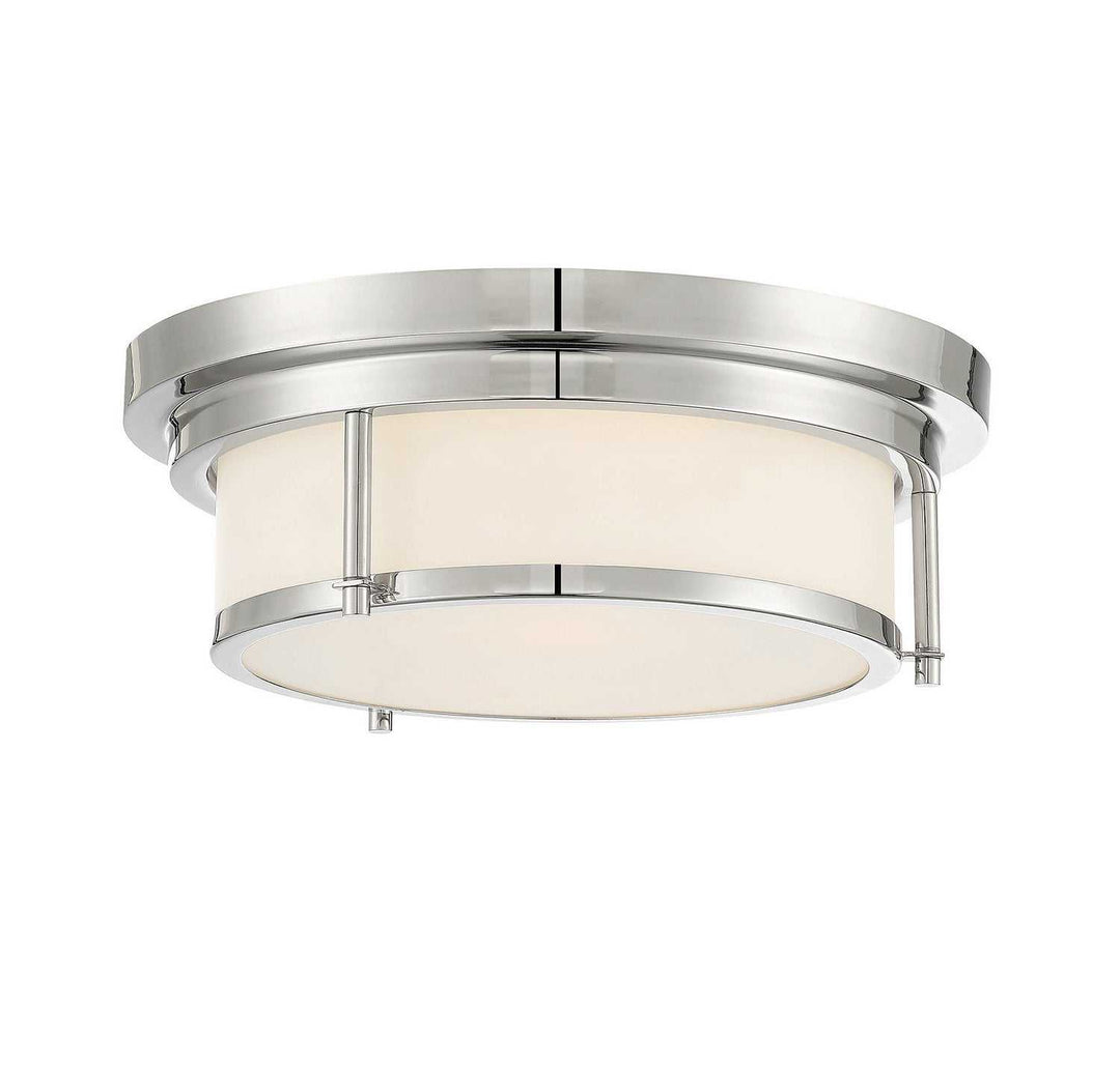 Meridian - M60062PN - Two Light Flush Mount - Polished Nickel