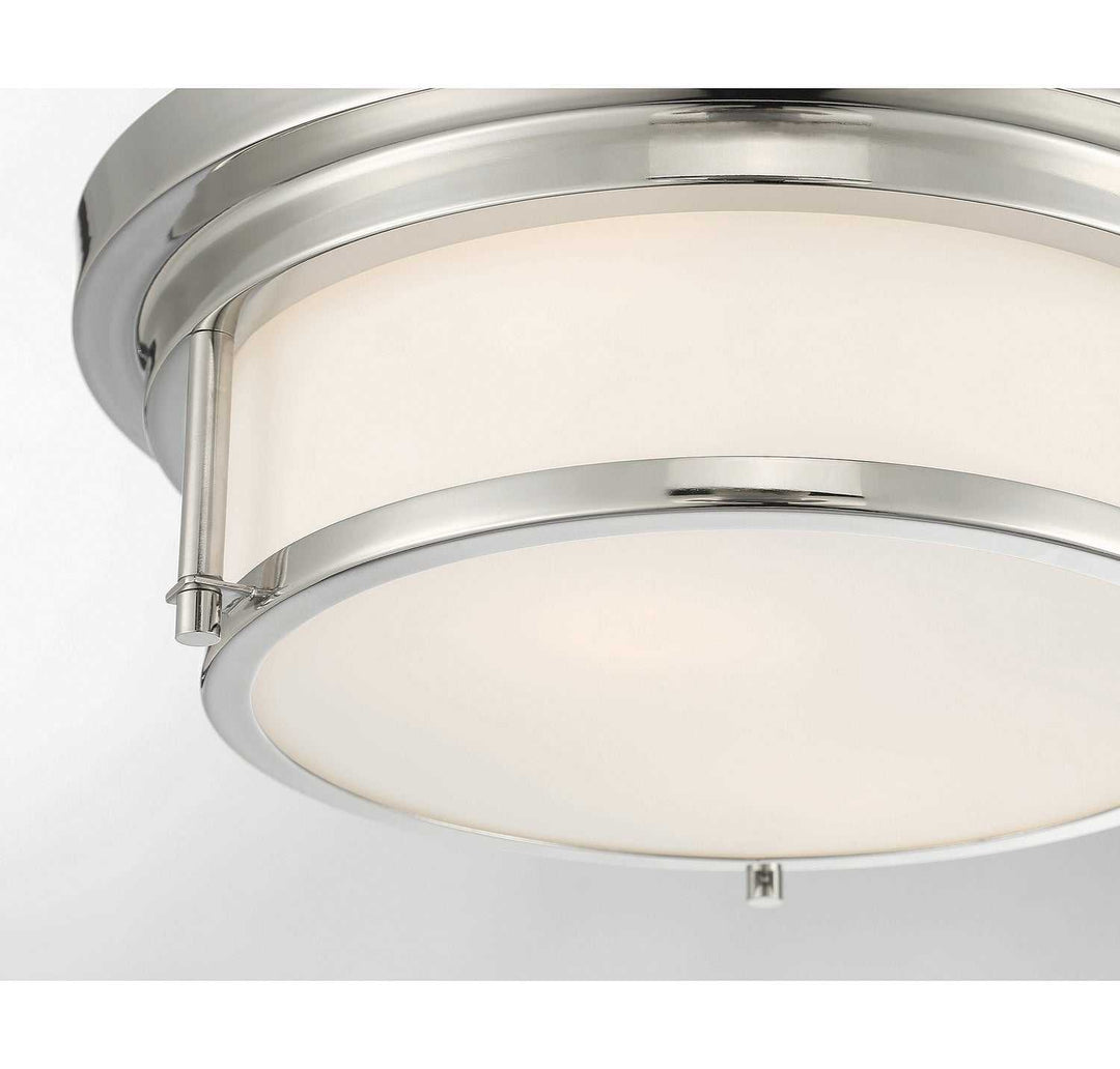 Meridian - M60062PN - Two Light Flush Mount - Polished Nickel