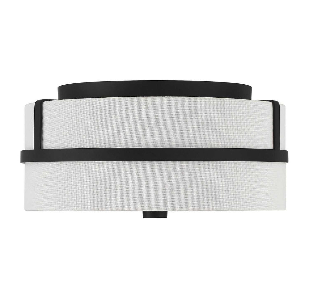 Meridian - M60065MBK - Two Light Flush Mount - Matte Black