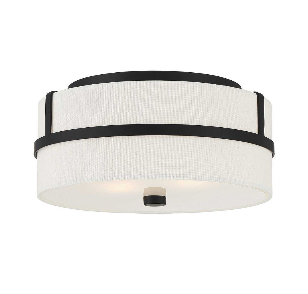 Meridian - M60065MBK - Two Light Flush Mount - Matte Black