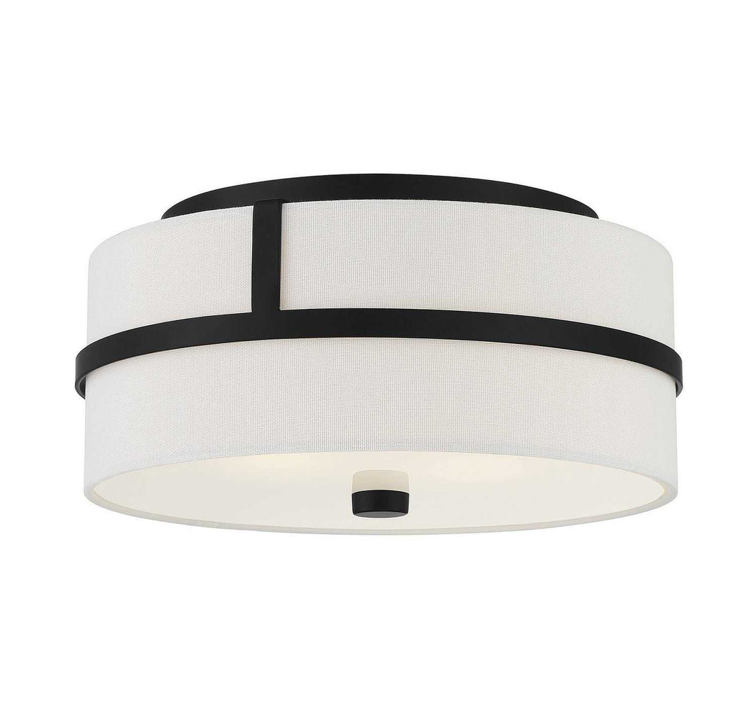 Meridian - M60065MBK - Two Light Flush Mount - Matte Black