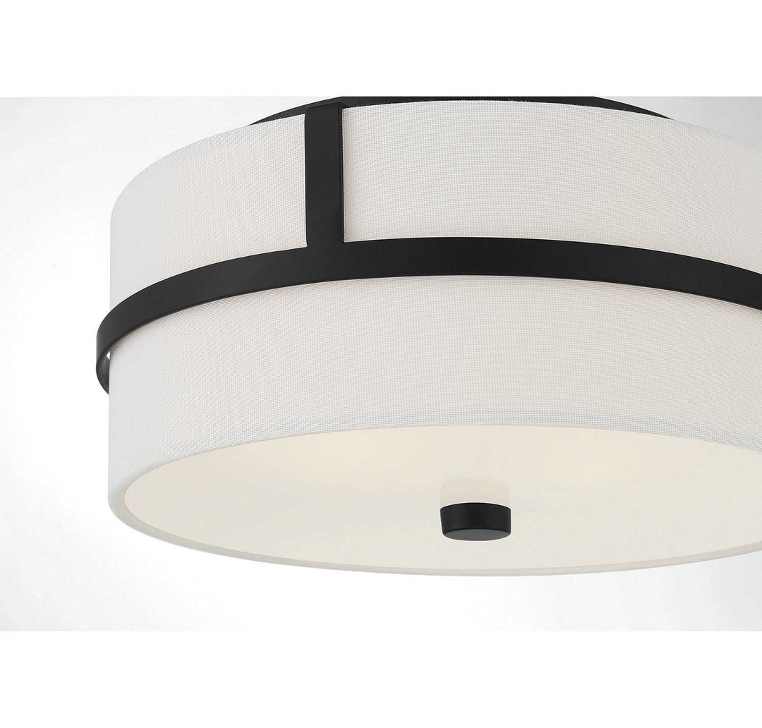 Meridian - M60065MBK - Two Light Flush Mount - Matte Black