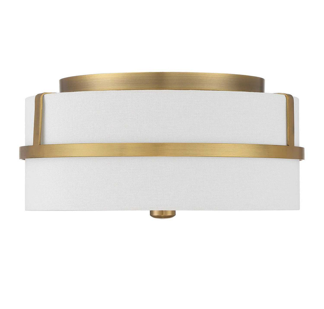 Meridian - M60065NB - Two Light Flush Mount - Natural Brass