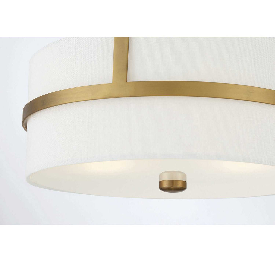 Meridian - M60065NB - Two Light Flush Mount - Natural Brass