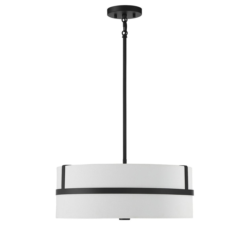 Meridian - M70102MBK - Four Light Pendant - Matte Black