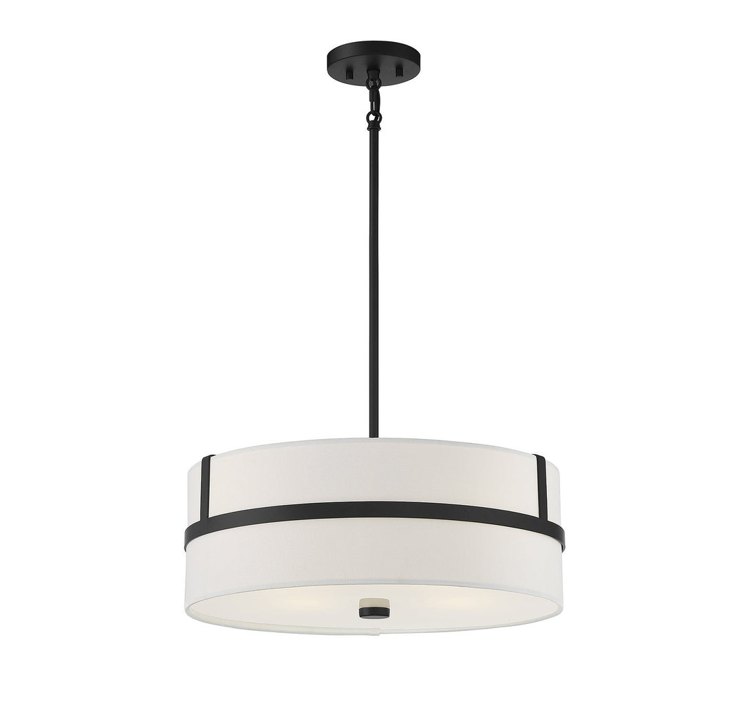 Meridian - M70102MBK - Four Light Pendant - Matte Black