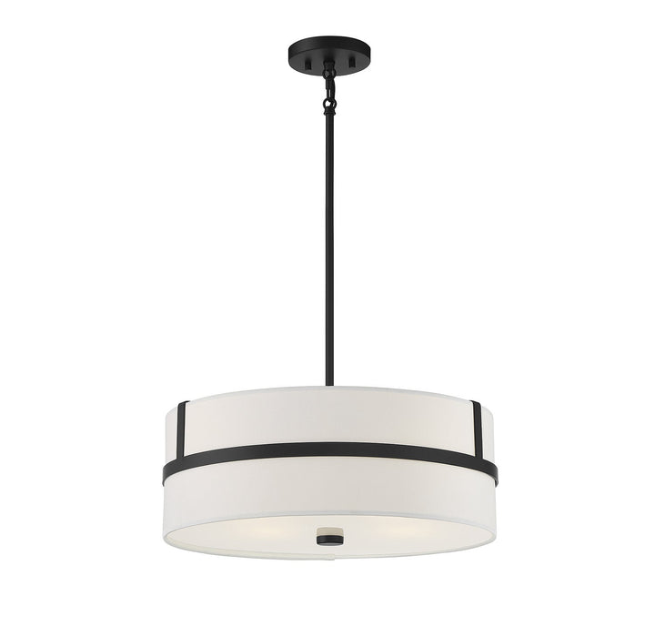 Meridian - M70102MBK - Four Light Pendant - Matte Black
