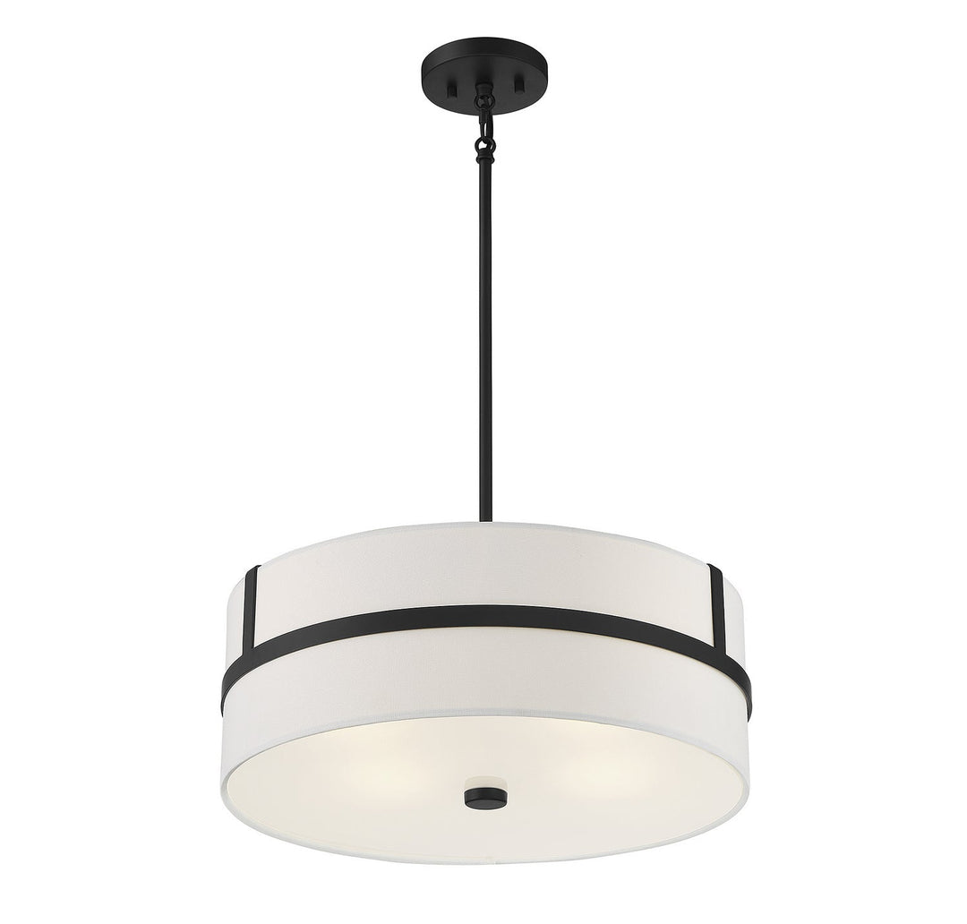 Meridian - M70102MBK - Four Light Pendant - Matte Black