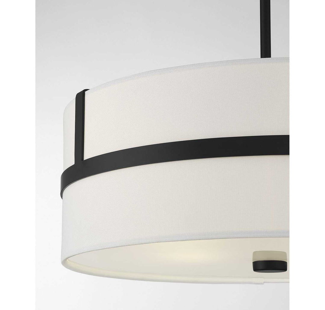 Meridian - M70102MBK - Four Light Pendant - Matte Black