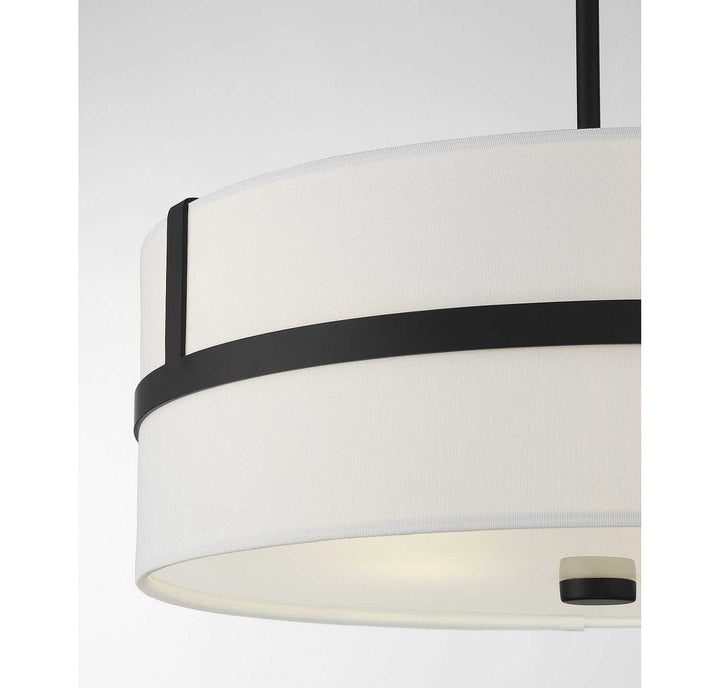 Meridian - M70102MBK - Four Light Pendant - Matte Black