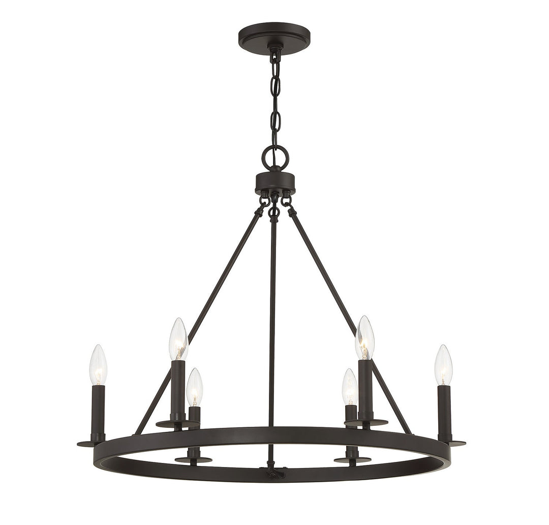 Meridian - M10093ORB - Six Light Chandelier - Oil Rubbed Bronze