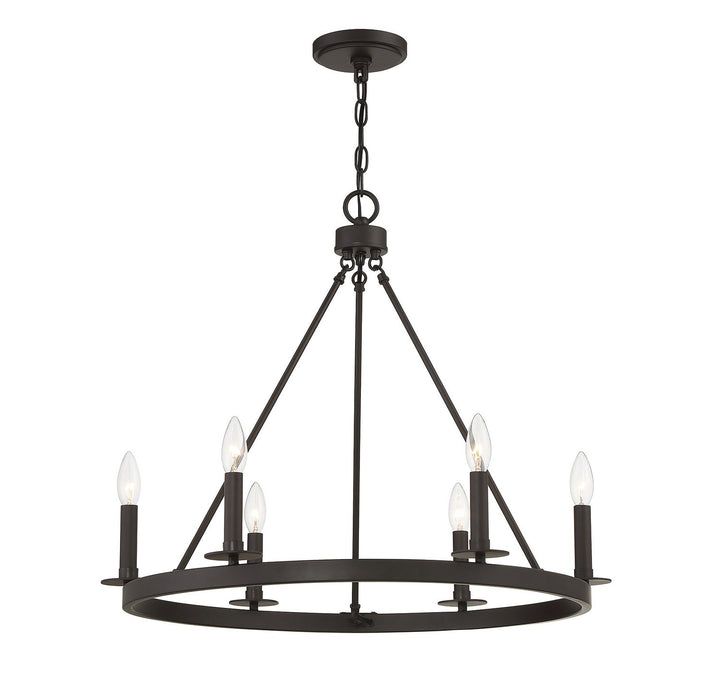 Meridian - M10093ORB - Six Light Chandelier - Oil Rubbed Bronze