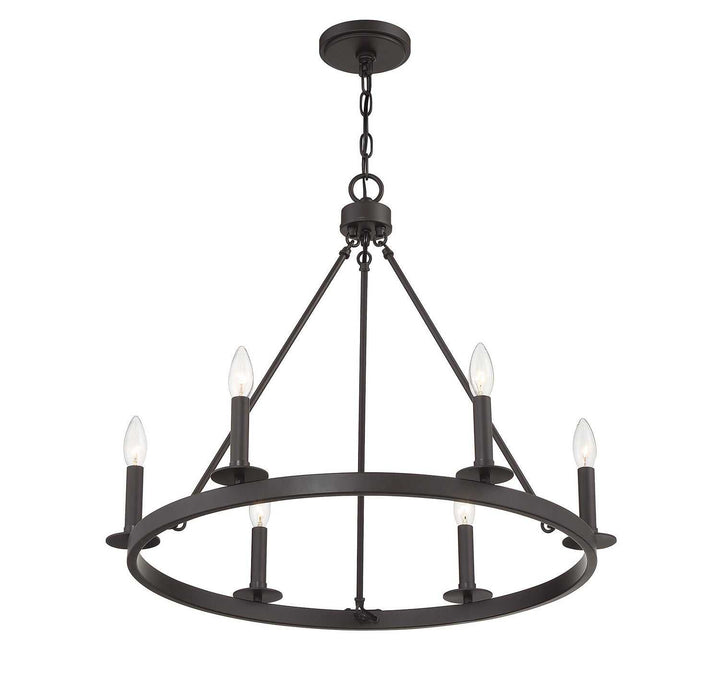Meridian - M10093ORB - Six Light Chandelier - Oil Rubbed Bronze